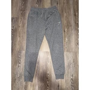 Gymshark Mens Joggers Sweatpants Gray Logo Small Athletic Lounge Gym